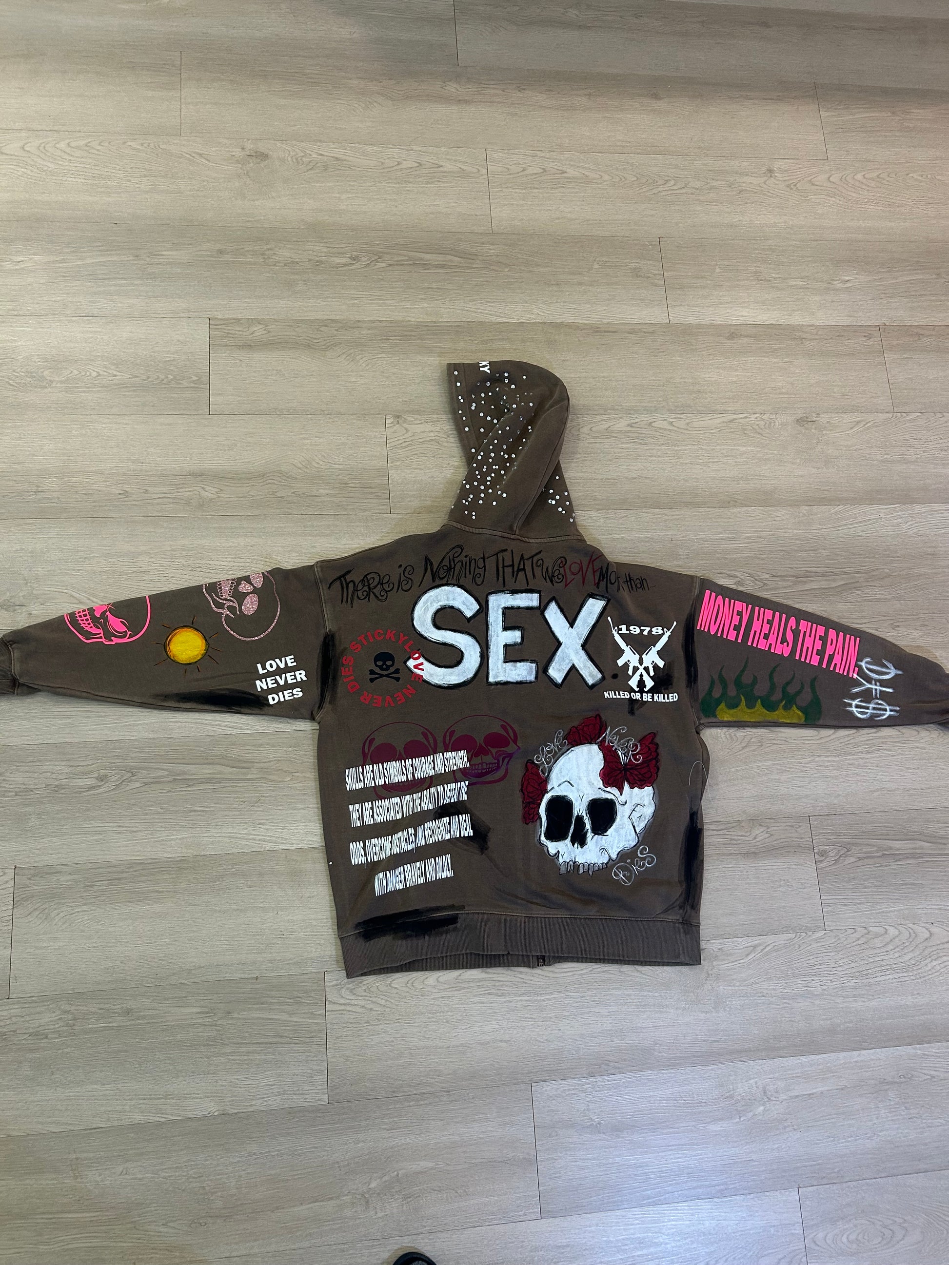 “Dirt to Diamonds” Oversized Zip Up