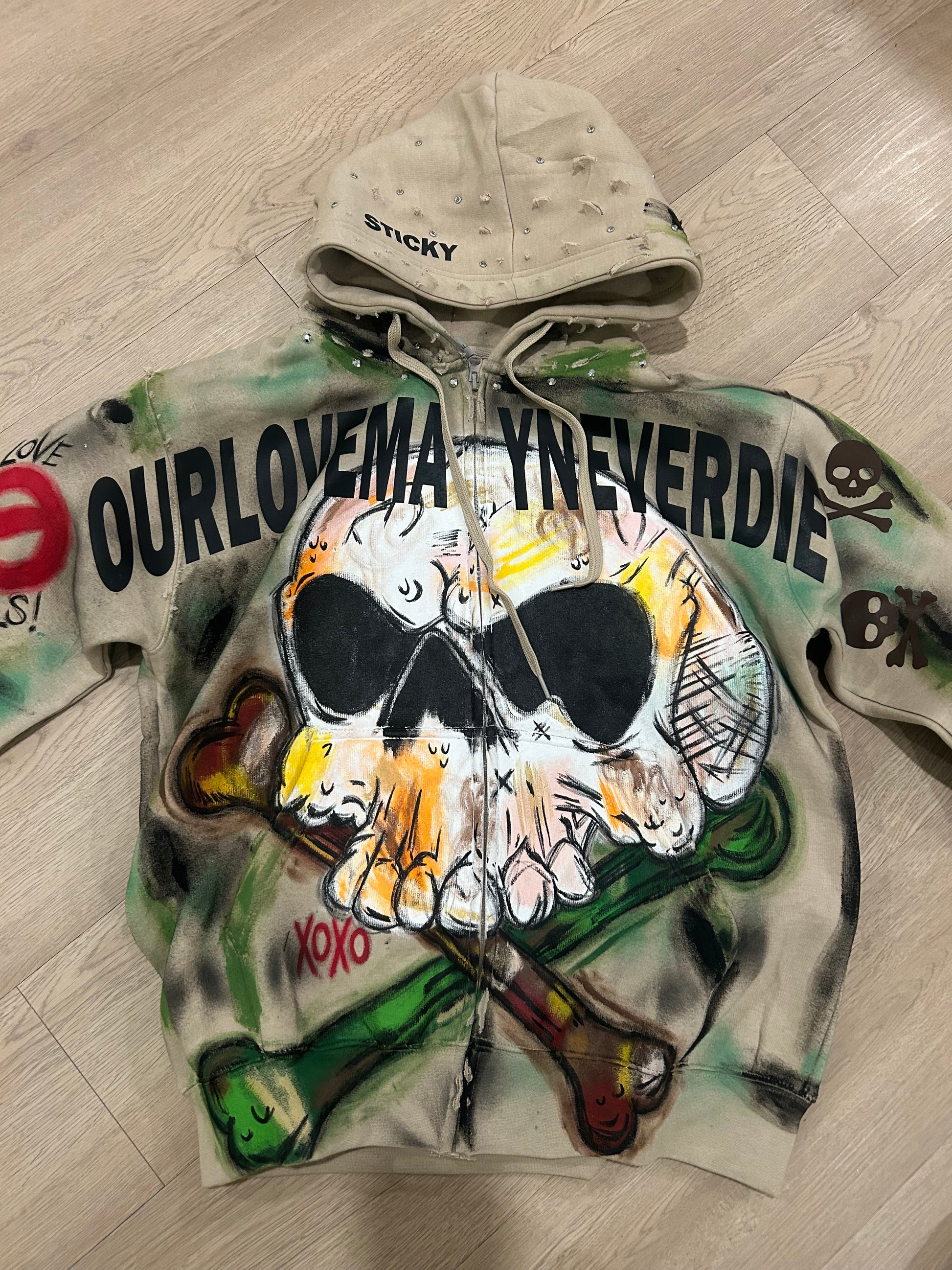 “OurLoveMayNeverDie” Zip Up