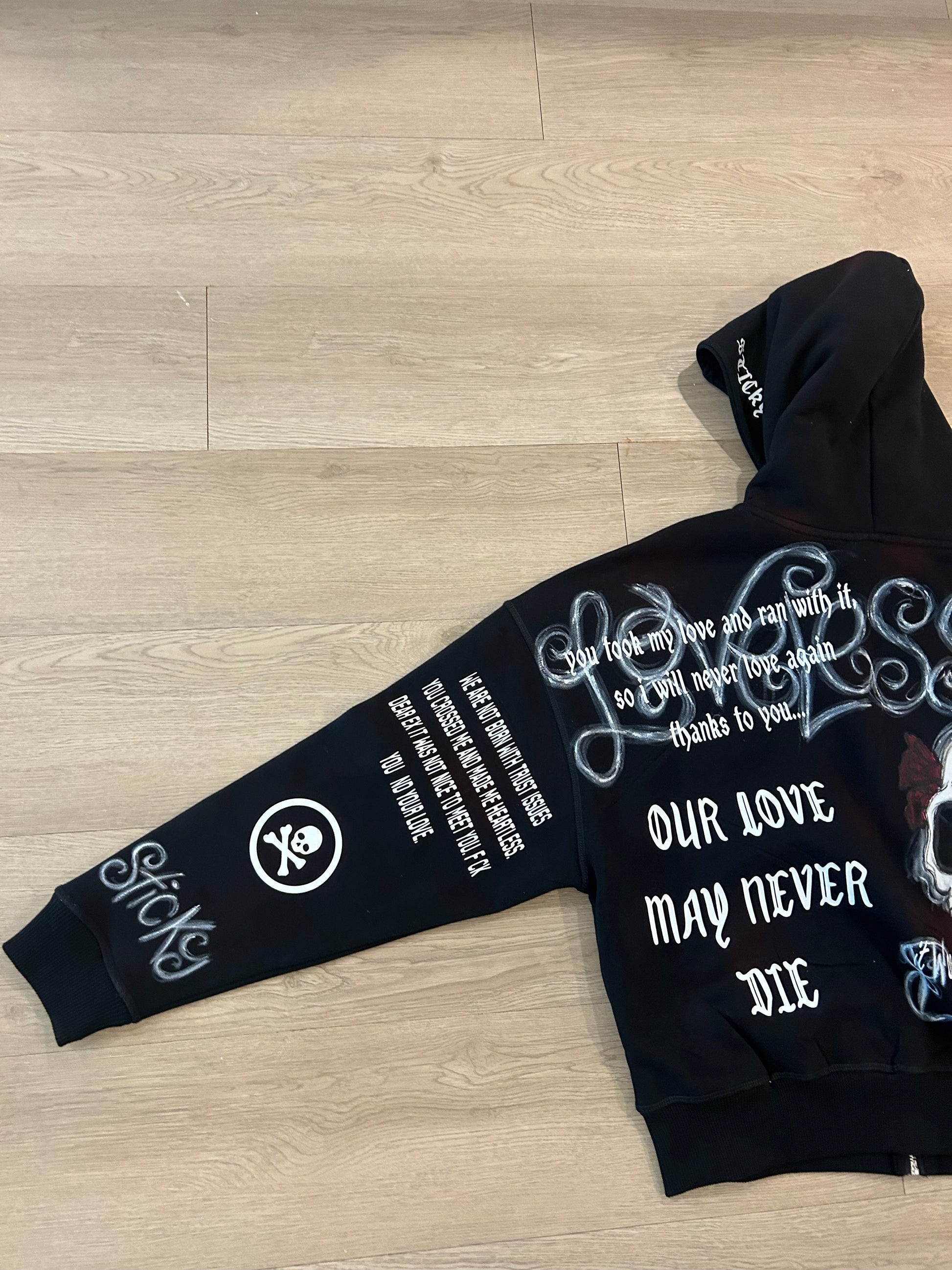 “Luv Kills Why Love” Zip Up