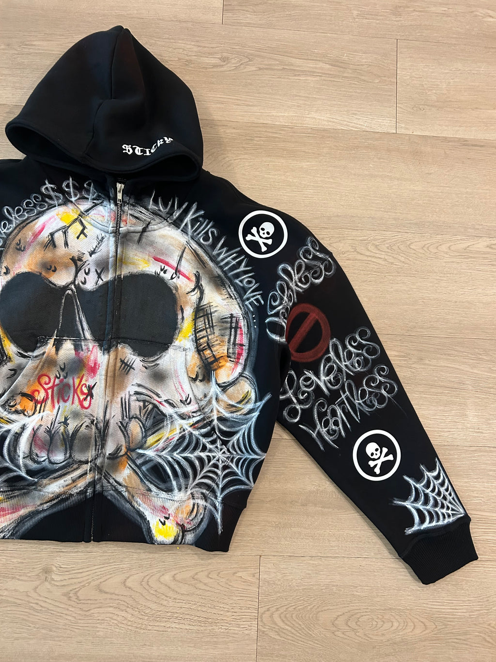 “Luv Kills Why Love” Zip Up