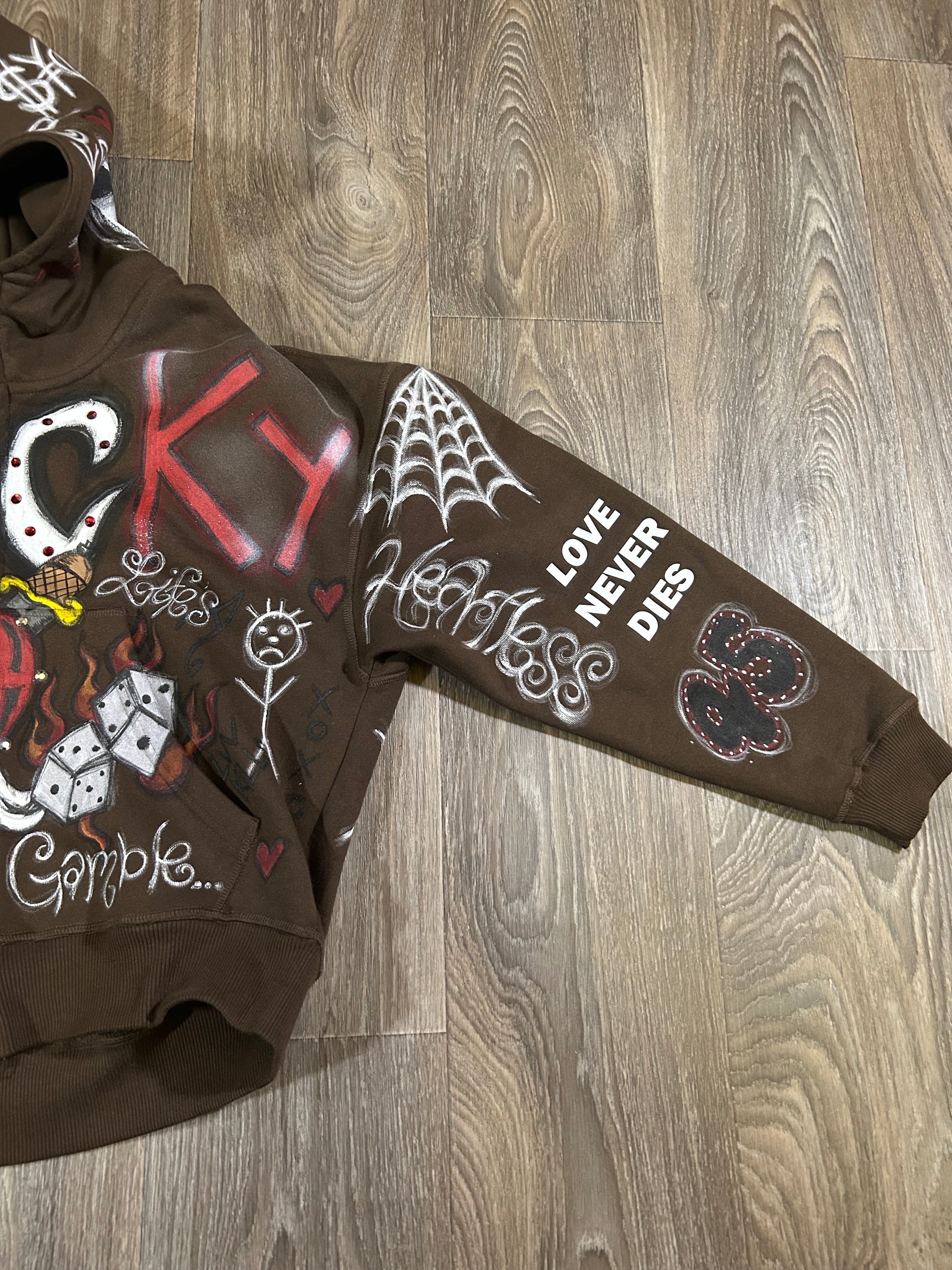 “Life’s A Gamble” Zip Up