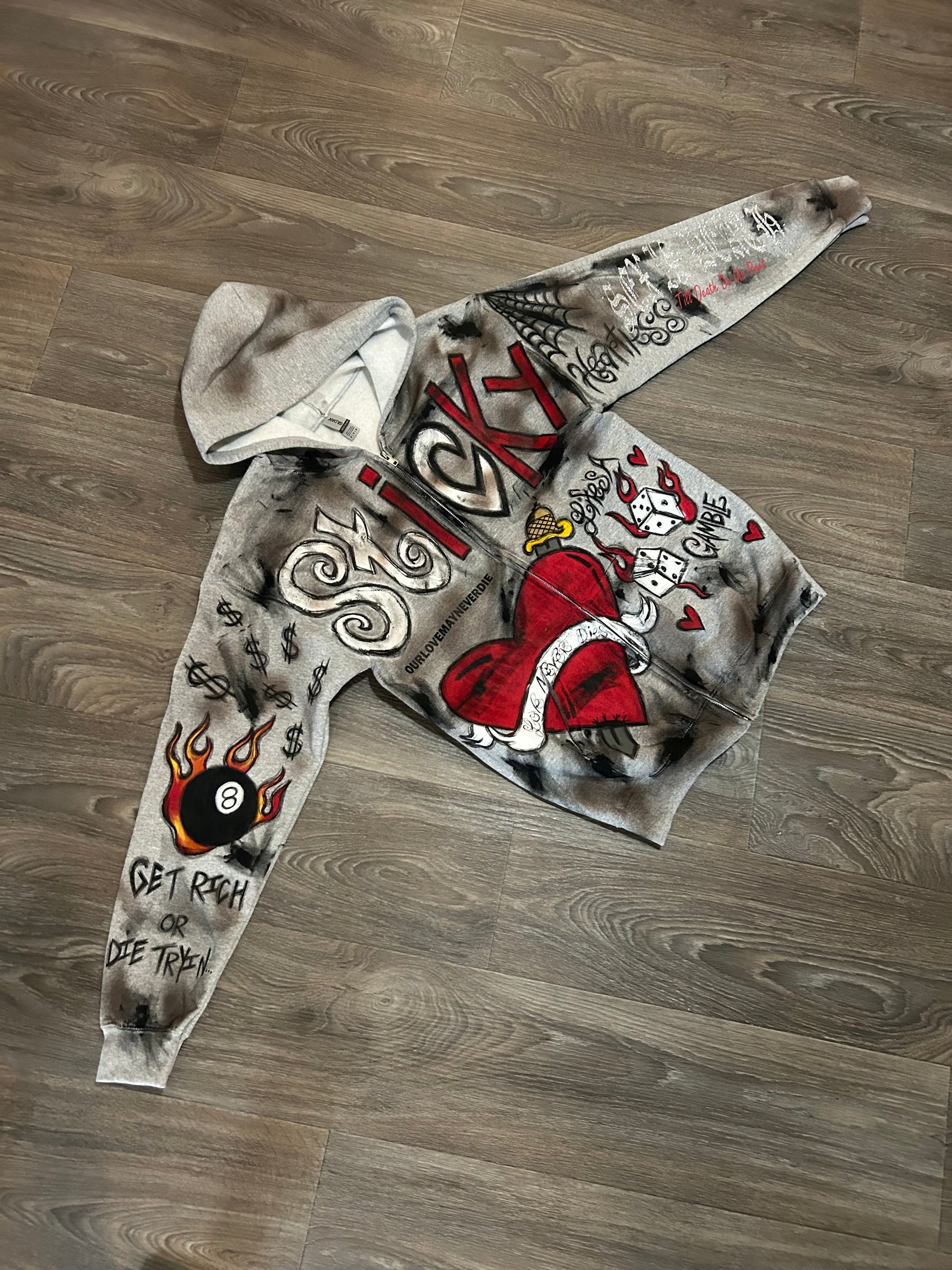 “For The Love Of Sticky” Zip Up